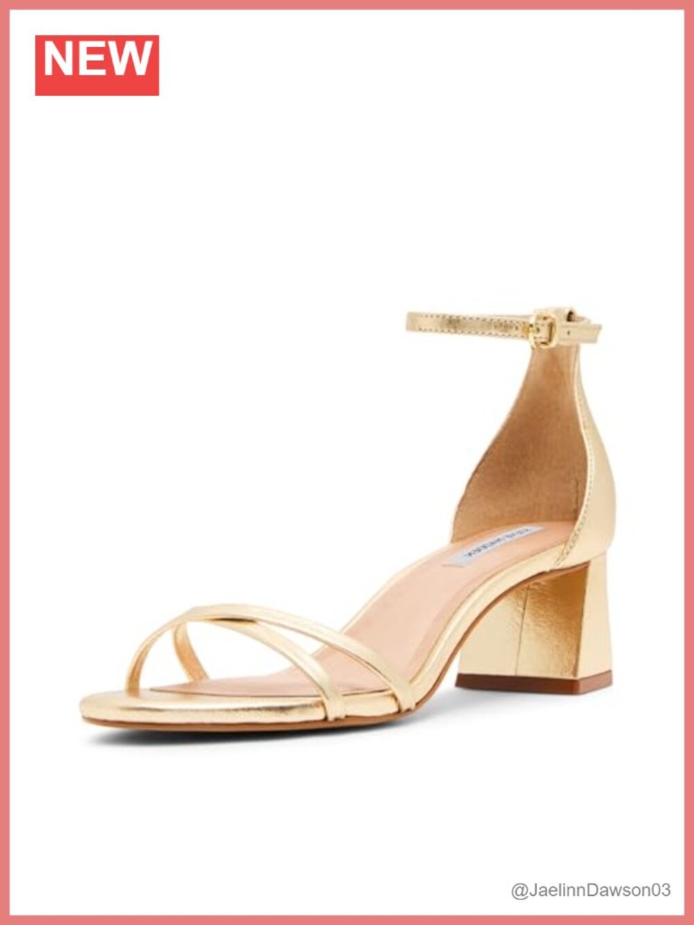 Women's Rae Heeled Sandals Block Heel Ankle Strap Leather